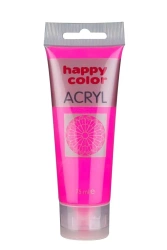 Farba akrylowa 75ml różowy fluo HAPPY COLOR - GDD