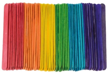 Patyczki kreatywne kolorowe 11,4cm 50szt - Brewis