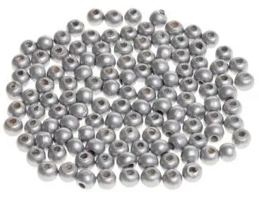 Koraliki drewniane do nawlekania srebrne 8mm 120sz - Brewis