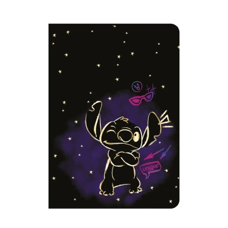 Zeszyt A5 32k. 3 linie kolor Disney Gold Stitch wzór 3