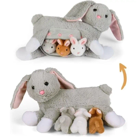 Mama króliczek z 3 małymi króliczkami - Mamanimals