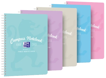 Kołozeszyt B5+ 80k kratka Oxford campus pastel 1 szt. mix - Oxford art pap