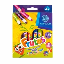 Flamastry okrągłe zapachowe Jumbo Astra Frutos 8 kolorów - ASTRA art-pap
