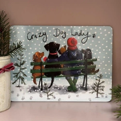 Podkładka pod talerz Crazy Dog Lady Psiara Święta - Alex Clark