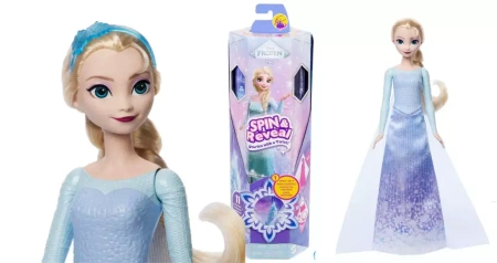 Mattel. JBG59 Disney. Kraina Lodu. Zakręć i odkryj. Elsa