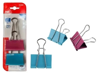 Klipsy biurowe kolorowe 2szt - MP Main Paper