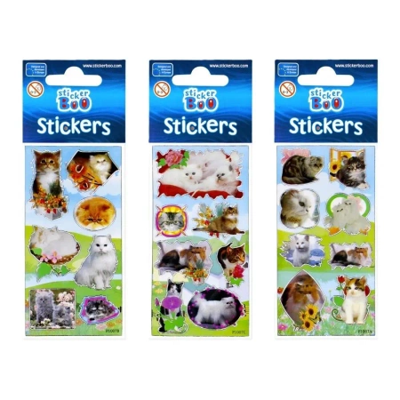 Naklejki Sticker BOO silver Kotki 3 mix