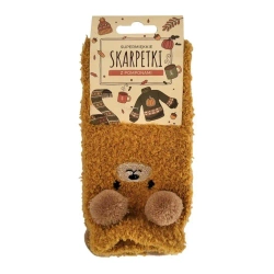 Skarpety z pomponami pomarańczowe - MCD