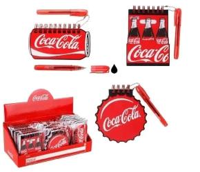 Notesik Coca-Cola z mini długopisem MIX - MP Main Paper