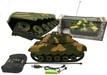 Czołg R/C ze światłem i dźwiękiem zielony - Ciuciubabka