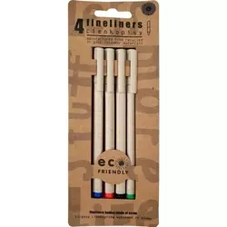 Ekologiczne cienkopisy korpus ze słomy 4 kolory - Ziemia Obiecana