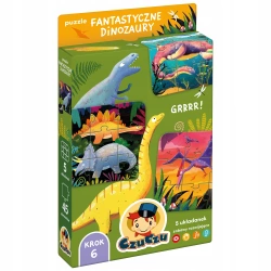 CzuCzu. Puzzle 45 elementów. Fantastyczne dinozaury - CzuCzu