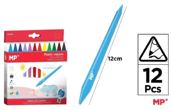 Kredki woskowe dwustronne 12 kolorów - MP Main Paper