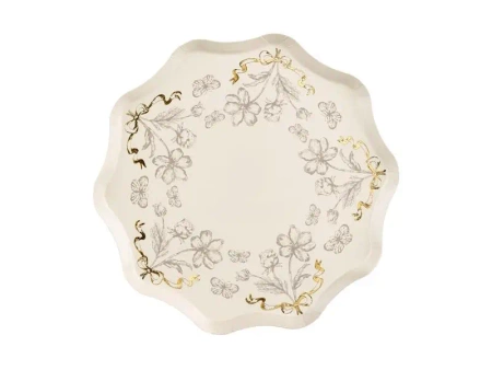 Talerzyki Kwiaty 20cm 6szt - PartyDeco