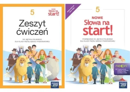 Nowe Słowa Na Start 5 NEon Podręcznik + Zeszyt ćwiczeń Nowa Era polski kl 5 - praca zbiorowa