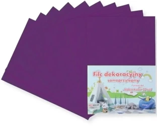 Filc A4 samoprzylepny fioletowy 20x30cm 10szt - Penword