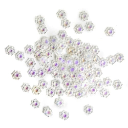 Konfetti śnieżynki opalizujące 9mm błękitne 80szt - Dalprint dpCraft