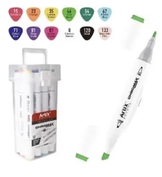 Markery dwustronne Chromax 12 kolorów - Artix