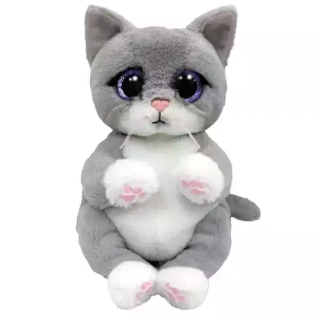 Maskotka Ty Beanie Bellies Morgan szaro-biały kot 15cm 41055