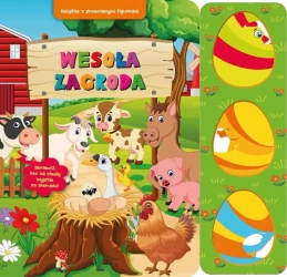 Wesoła zagroda. Książka z drewnianymi figurkami - Paulina Płatkowska, Joanna Moraszczyk