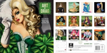 Kalendarz 2026 ścienny kwadrat Art of DRAG - Flame Tree