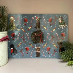 Podkładka pod talerz Świąteczne psy Święta - Alex Clark