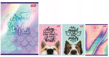 Zeszyt A4/32K linia okładka laminowana mix (15szt) - UNIPAP