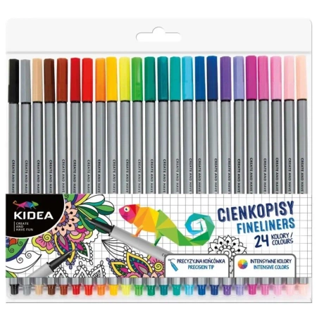 Cienkopisy 24 kolory KIDEA - DERFORM