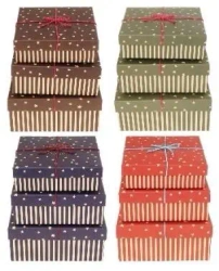 Pudełko kwadrat 3szt mix ROZETTE