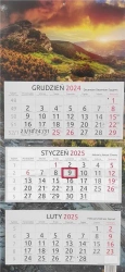 Kalendarz 2026 trójdzielny Wschód na Babiej - Aniew