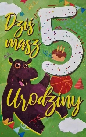 Karnet Urodziny 5 chłopiec - YEKU