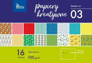Papiery kreatywne A5/16K zestaw 3 - Tetis
