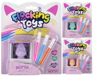 Zestaw kreatywny Do Zdobienia JednoroŻec Flokowany Mix Mega Creative 572600