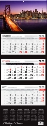 Kalendarz 2026 trójdzielny premium san francisco - Pan Kalendarzyk