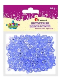 Koraliki plastikowe połówka kuli liliowe 40g - Titanum