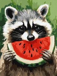 Malowanie po numerach - Soczysty arbuz 30x40cm - Ideyka