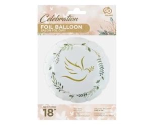 Balon foliowy Gołąbek z listkami okrągły - Godan