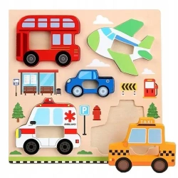 Układanka drewno pojazdy BPUZ7759 77759