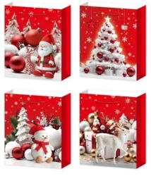 Torebka prezentowa XL Boże Narodzenie szerokie dno
