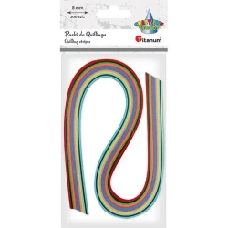 Paski do quillingu 8mm mix 200szt - Titanum