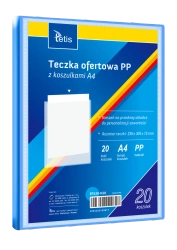 Teczka ofertowa A4 PP + 20 koszulek niebieska - Tetis