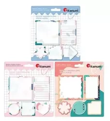 Notesy samoprzylepne mix 5szt. - Titanum