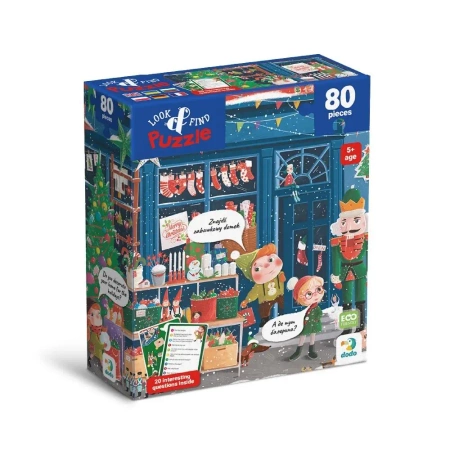 Puzzle 80 Look&Find Zimowe święta - Dodo