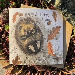 Karnet Urodziny Jeżyk na plecach - Alex Clark