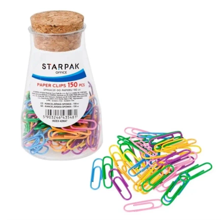 Spinacze kolorowe 150el - STARPAK