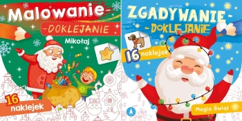 PAKIET ŚWIĄTECZNY Malowanie-doklejanie i Zgadywanie-doklejanie - Wydawnictwo Skrzat