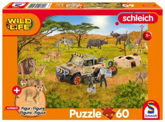 Puzzle 60 Schleich Dzika Przyroda + figurka 112300 - Schmidt Puzzle