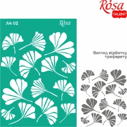 Szablon samoprzylepny wielokrotnego użytku liście miłorzębu 21x29.7cm - ROSA