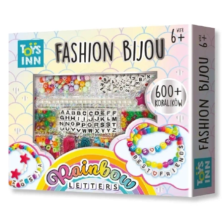 Fashion Bijou zestaw koralików Rainbow Letters - STnux