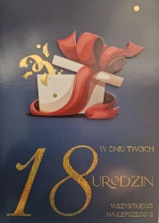 Karnet Urodziny 18 męskie - YEKU